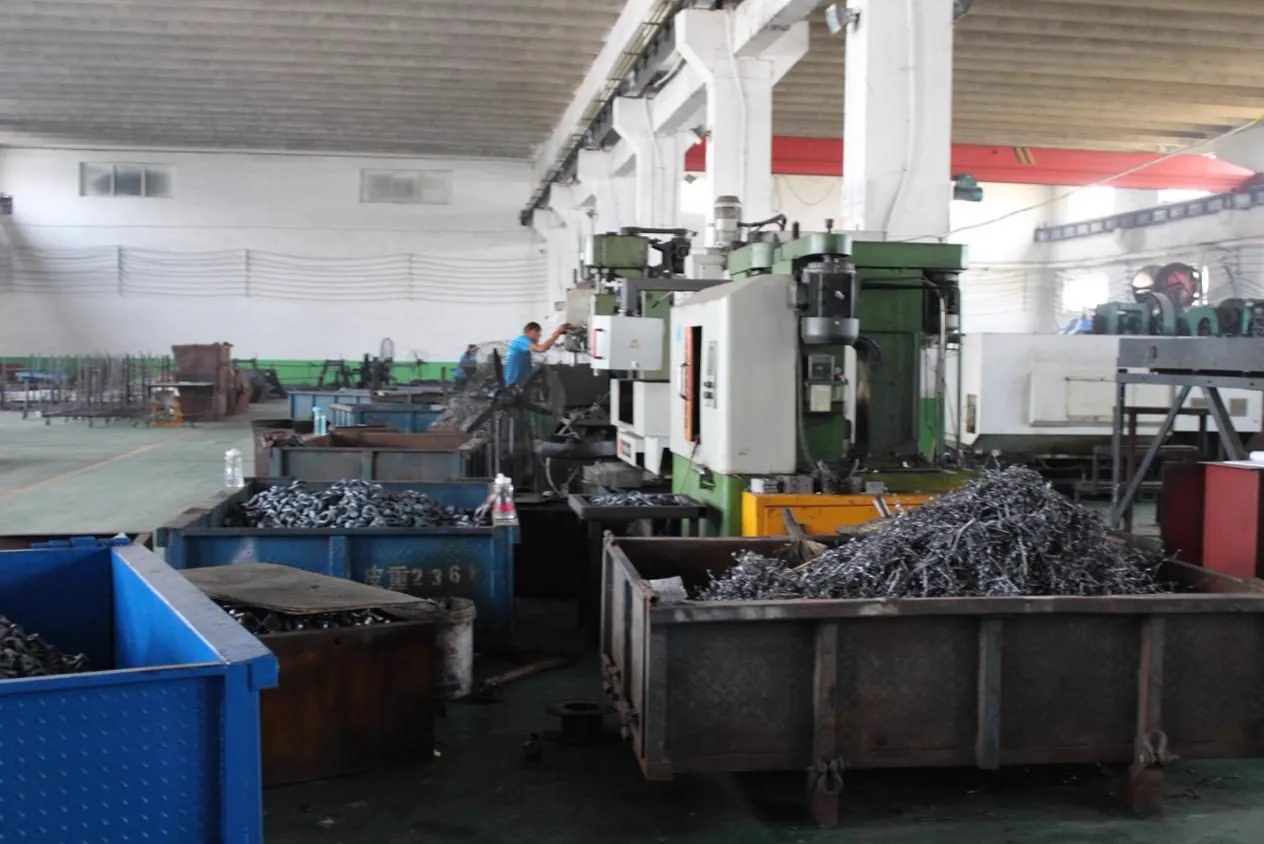 Worker operating a machine