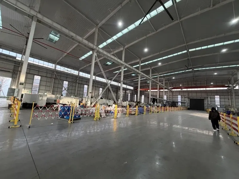 Wide view of production machines